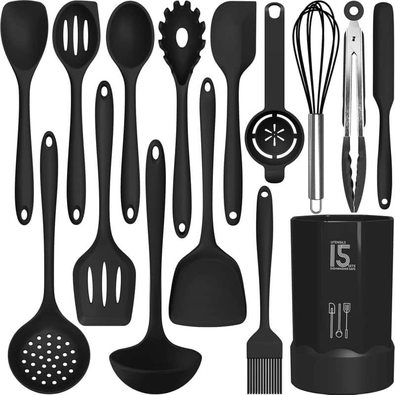 AOTHOD Silicone Cooking Utensils Set