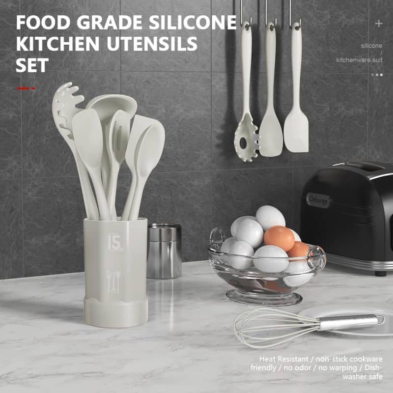 AOTHOD Silicone Cooking Utensils Set - Image 37