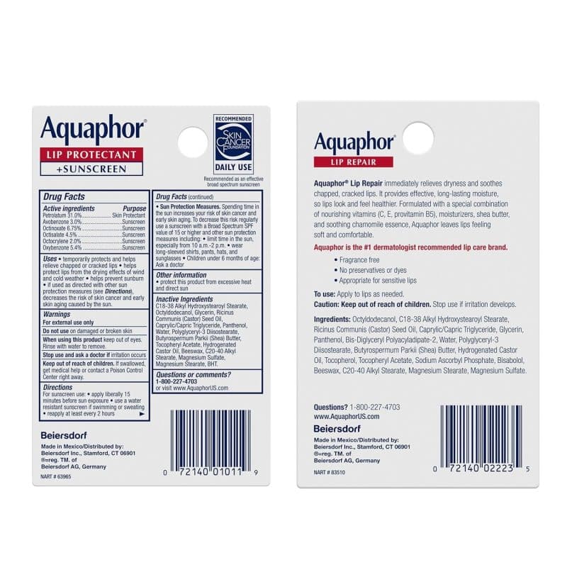 Aquaphor Lip Repair Tubes - Image 18