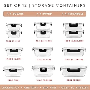 food storage containers with lids airtight