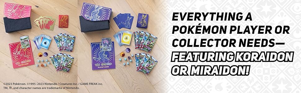 Everything a Pokémon player or collector needs—featuring Koraidon or Miraidon!