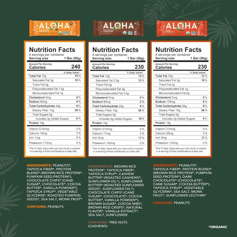 ALOHA Organic Plant Based Protein Bars - Image 61