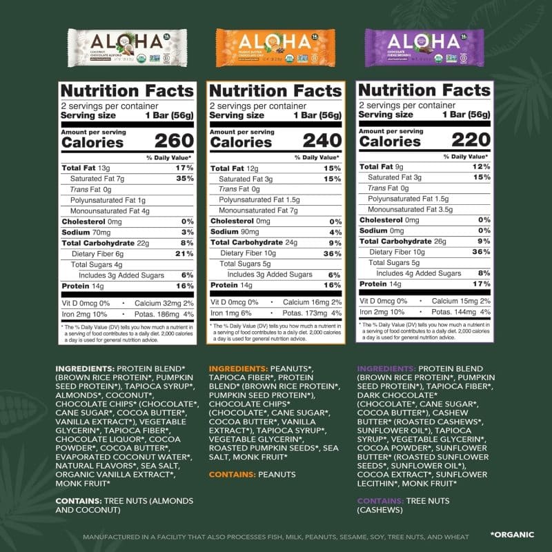 ALOHA Organic Plant Based Protein Bars - Image 65