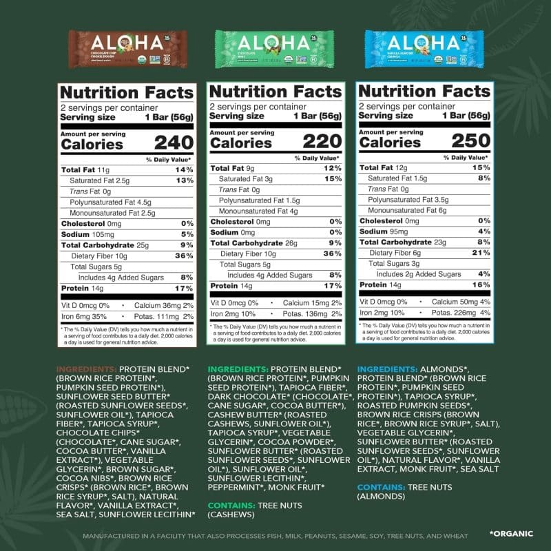 ALOHA Organic Plant Based Protein Bars - Image 66