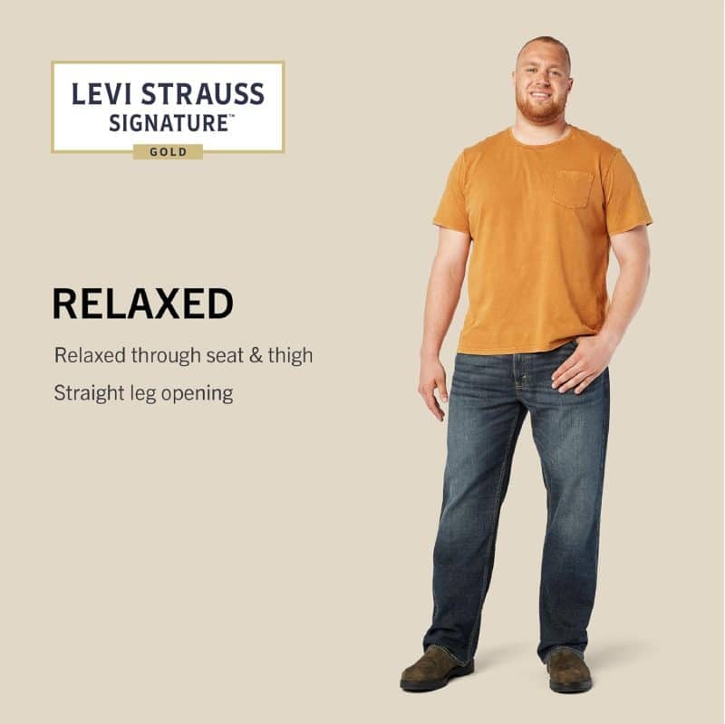 Levi Strauss Signature Gold Men's Relaxed Fit Flex Jeans - Image 33