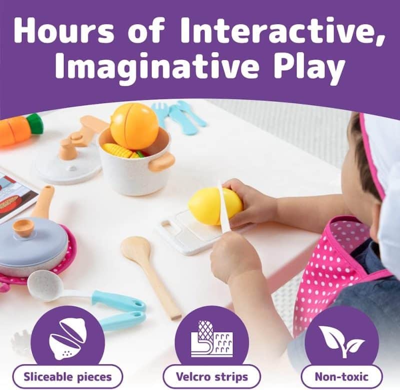 Jaxojoy Pretend Play Chef/Food Set - Image 18