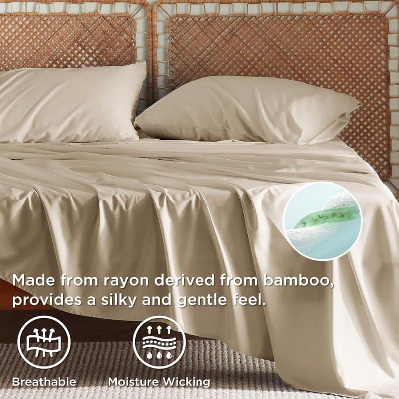 Bedsure Bed Sheet Set (Rayon Derived from Bamboo) - Image 7