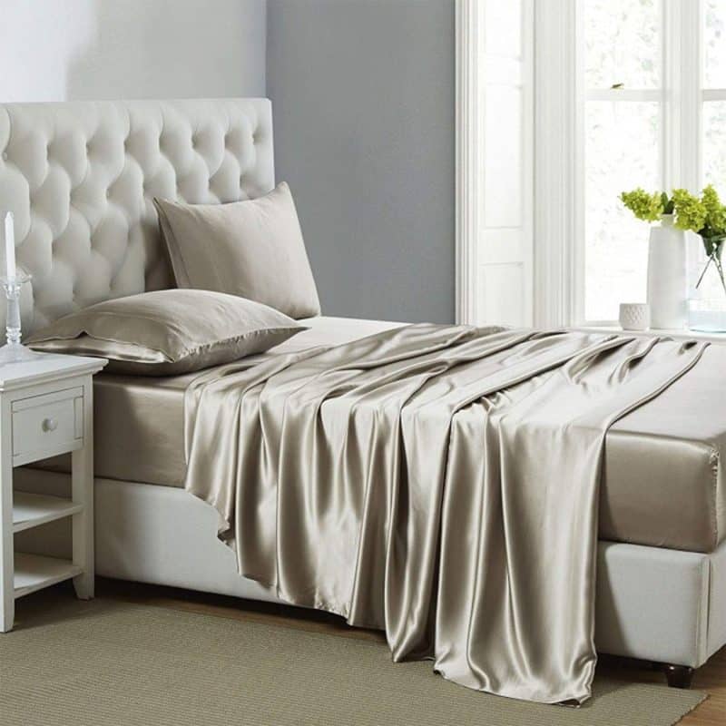 Lanest Housing Silk Satin Sheet Set