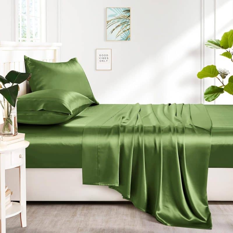 Lanest Housing Silk Satin Sheet Set - Image 55