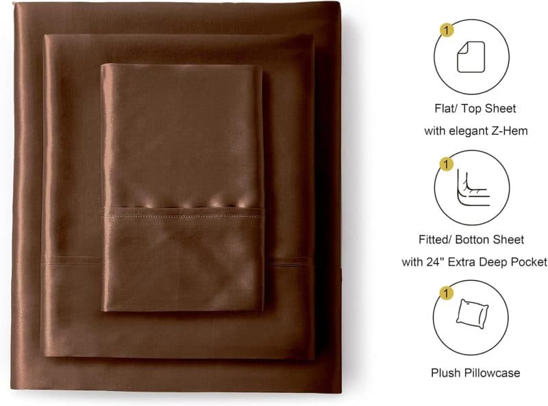 Lanest Housing Silk Satin Sheet Set - Image 147