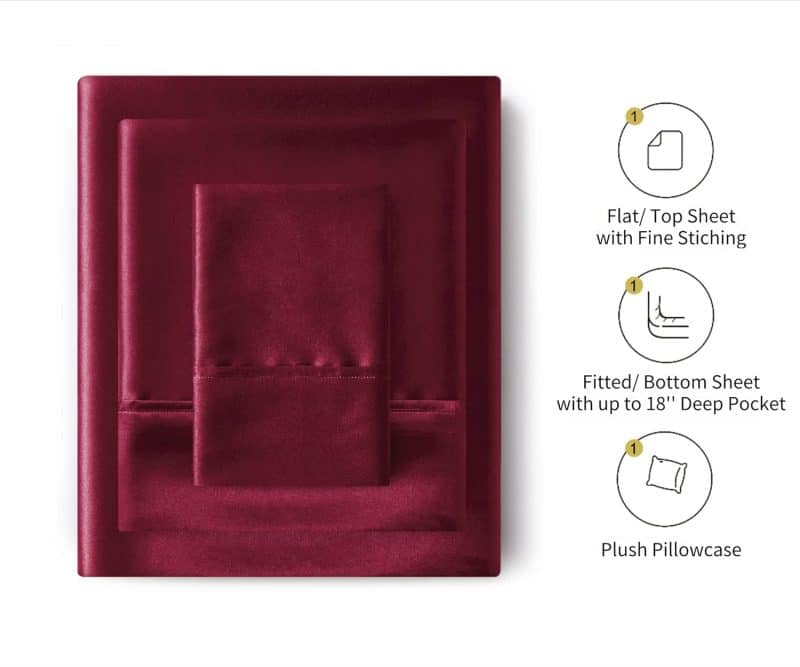 Lanest Housing Silk Satin Sheet Set - Image 148