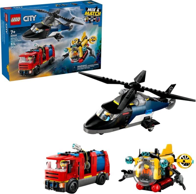 LEGO City Helicopter, Fire Truck & Submarine Remix (60462)