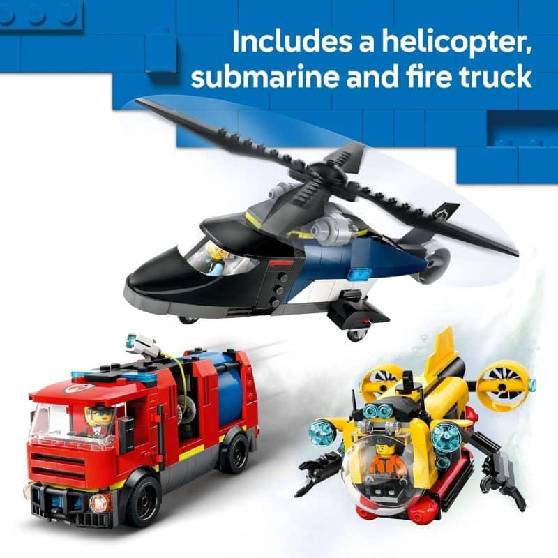 LEGO City Helicopter, Fire Truck & Submarine Remix (60462) - Image 3