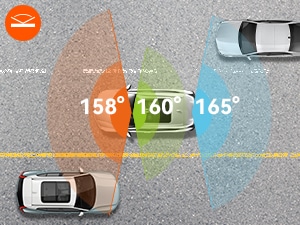 wide angle triple car camera