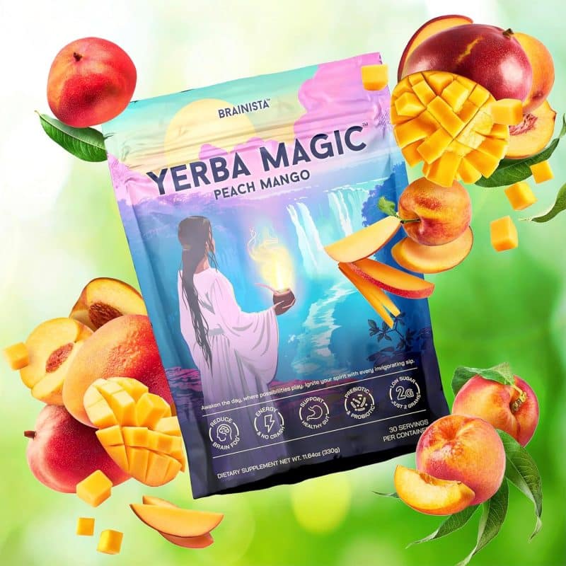 Brainista Yerba Magic Instant Tea Powder (Peach Mango) - Image 7