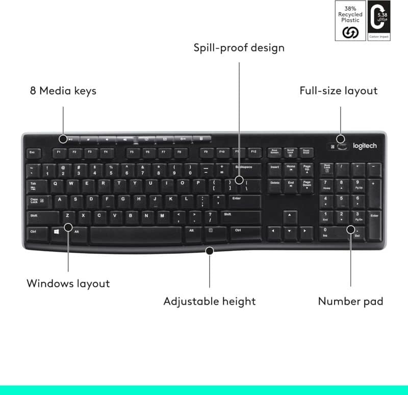 Logitech K270 Wireless Keyboard - Image 7