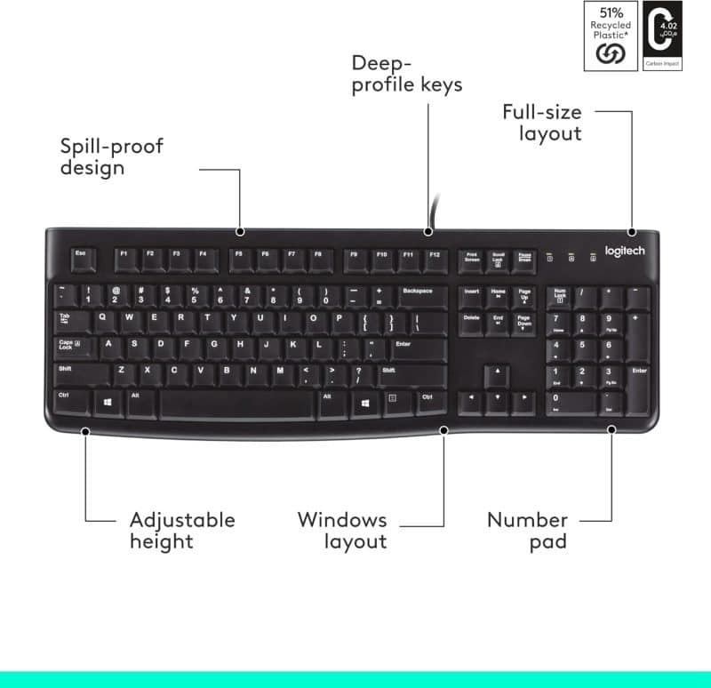 Logitech K120 Wired Keyboard - Image 7