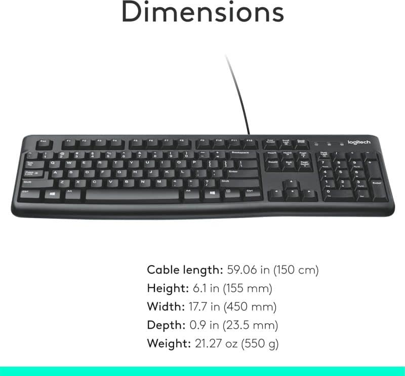 Logitech K120 Wired Keyboard - Image 8