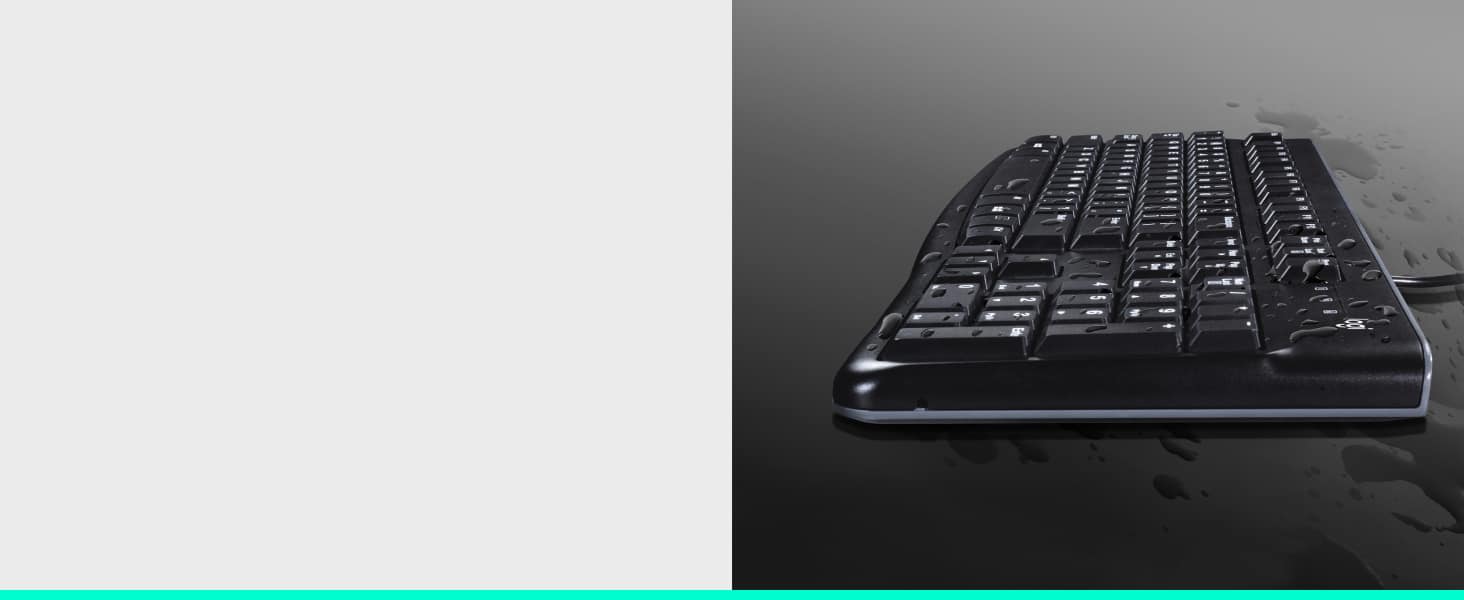 Logitech K120 Wired Keyboard for Windows, USB Plug-and-Play, Full-Size, Spill-Resistant