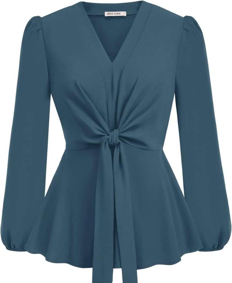 GRACE KARIN Women's Elegant Peplum Tops - Image 36