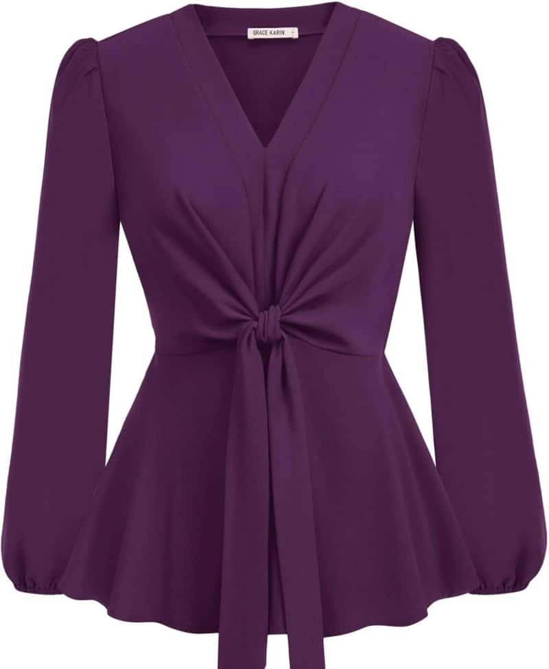 GRACE KARIN Women's Elegant Peplum Tops - Image 41