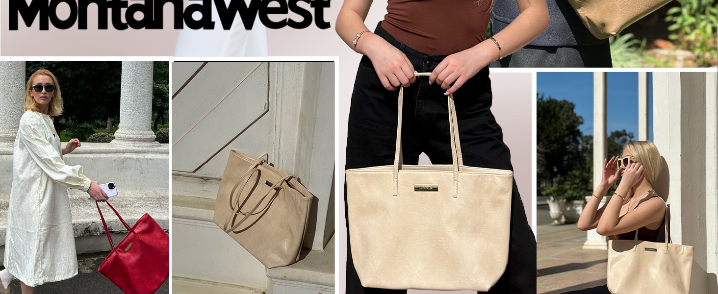 Leather tote bag