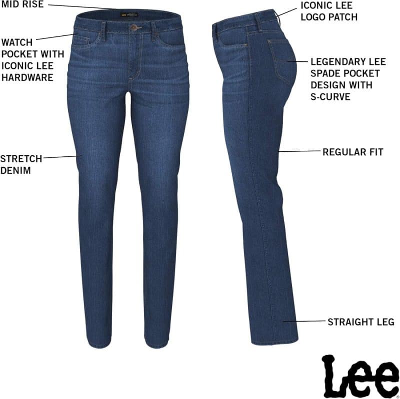 Lee Women's Plus Size Legendary Mid Rise Straight Leg Jean - Image 6