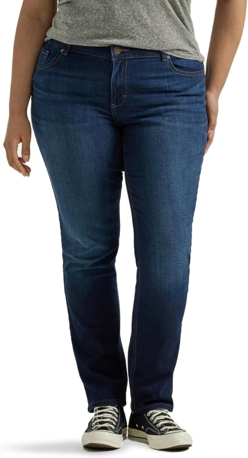 Lee Women's Plus Size Legendary Mid Rise Straight Leg Jean - Image 17