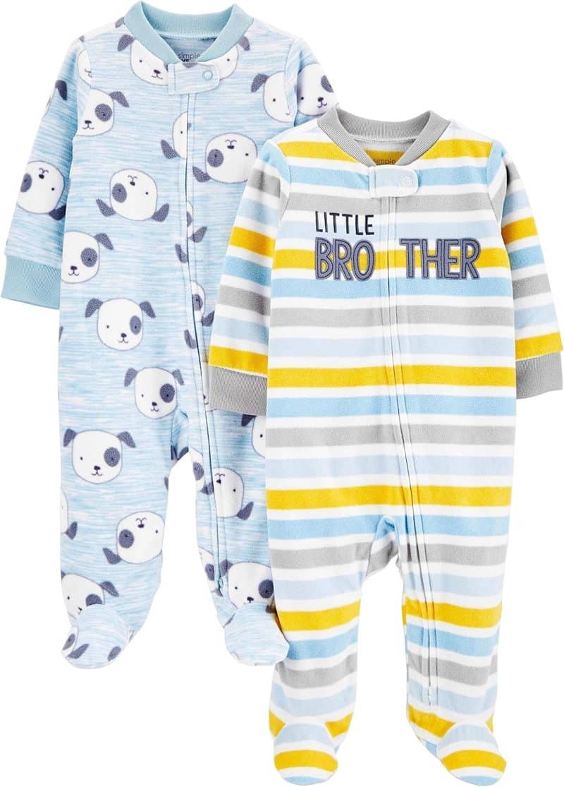 Simple Joys by Carter's Baby Boys' 2-Pack Fleece Footed Sleep and Play - Image 8