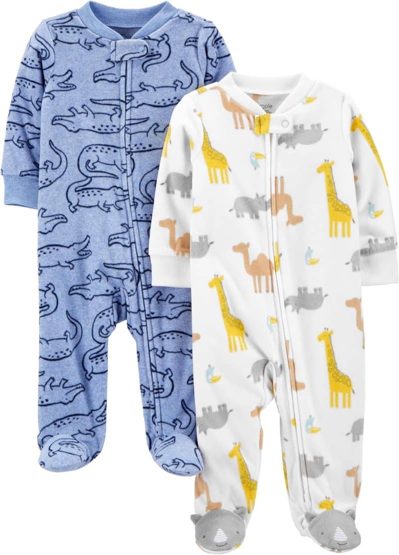 Simple Joys by Carter's Baby Boys' 2-Pack Fleece Footed Sleep and Play - Image 15