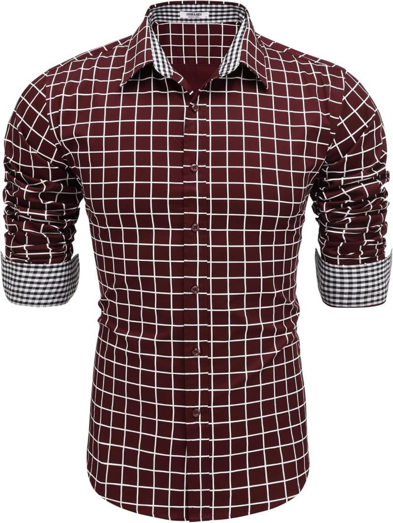 COOFANDY Men's Long Sleeve Dress Shirt - Image 65