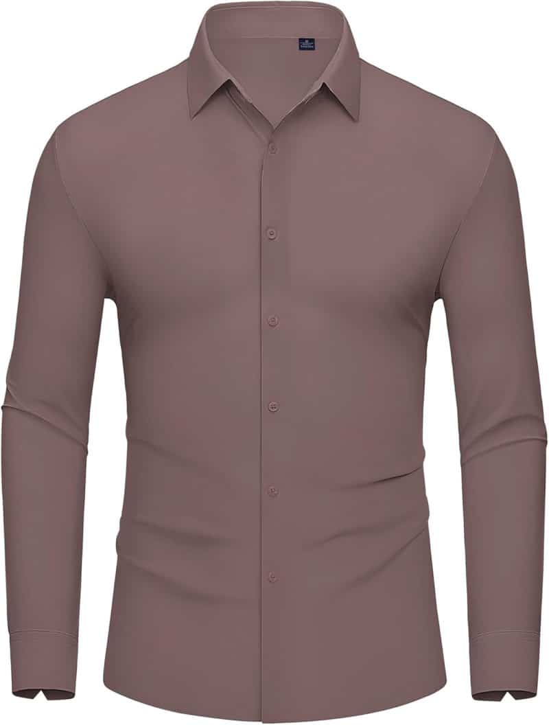 DEMEANOR Men's Muscle Fit Dress Shirt - Image 22