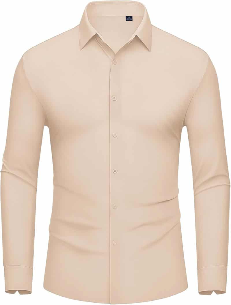 DEMEANOR Men's Muscle Fit Dress Shirt - Image 92