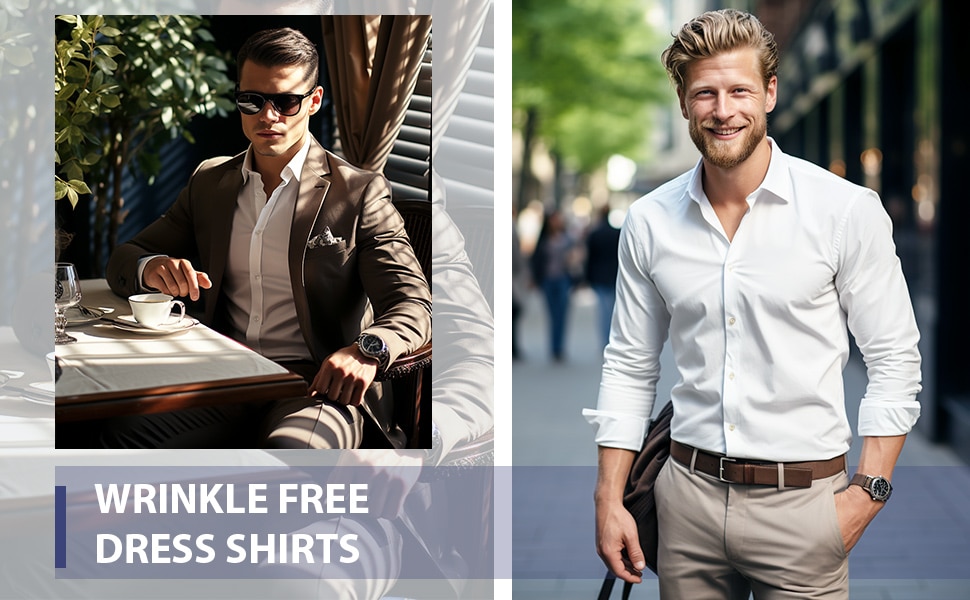 muscle fit dress shirts for men