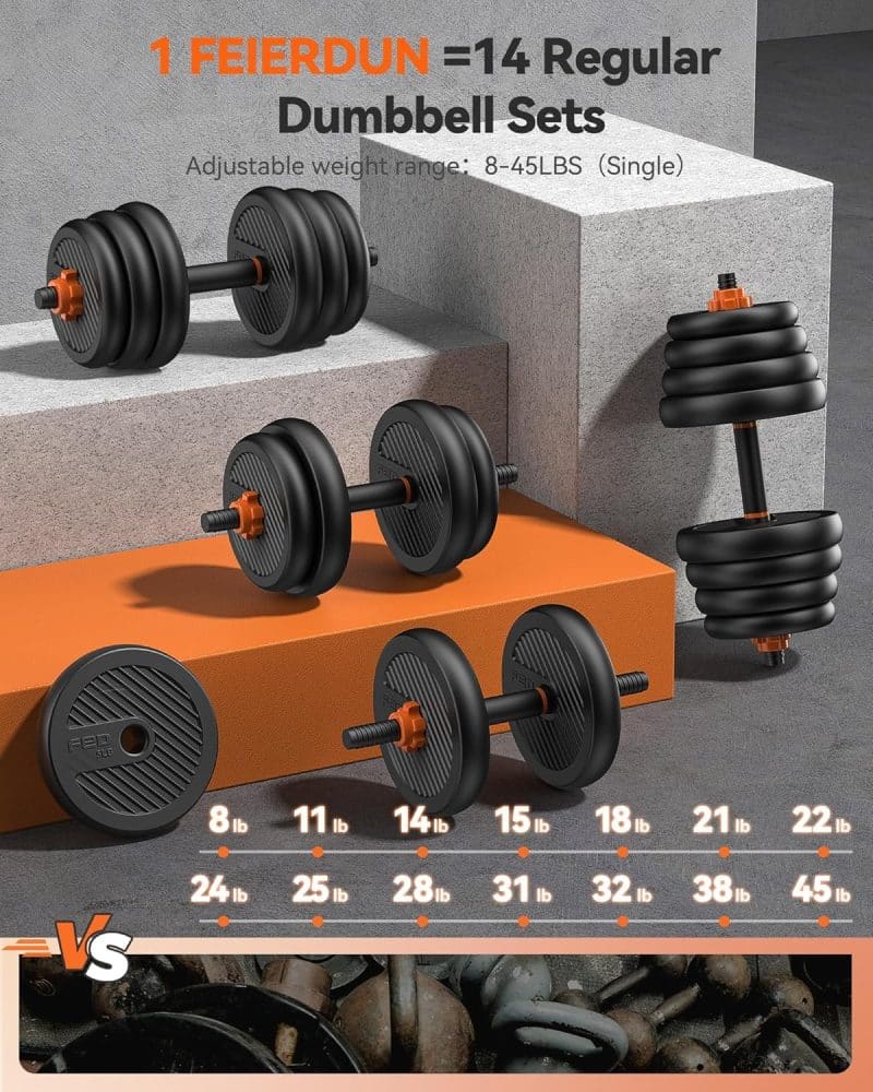 FEIERDUN Adjustable Dumbbells - Image 3