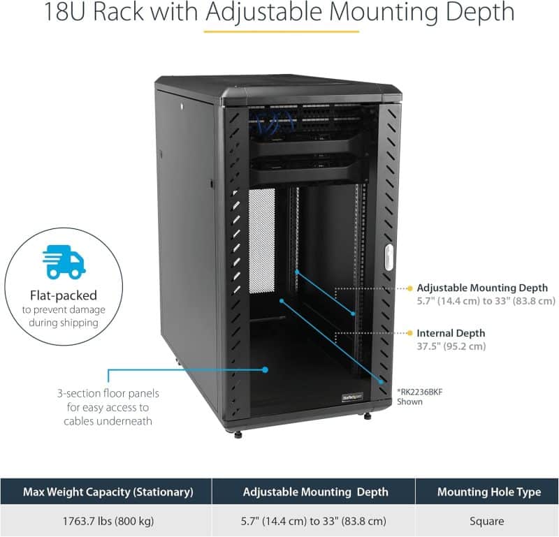 StarTech.com 4-Post Server Rack Cabinet - Image 11