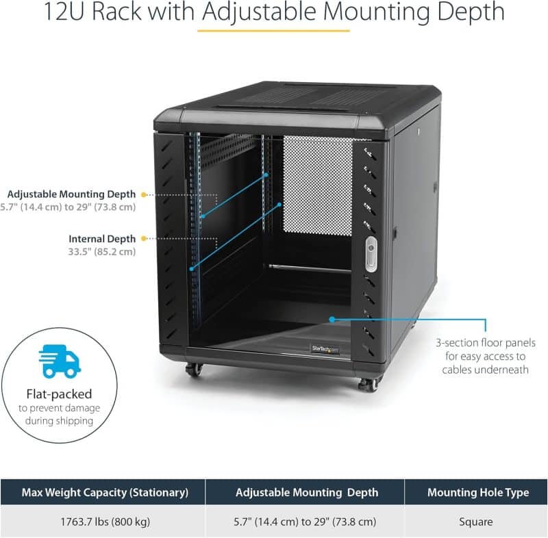 StarTech.com 4-Post Server Rack Cabinet - Image 17