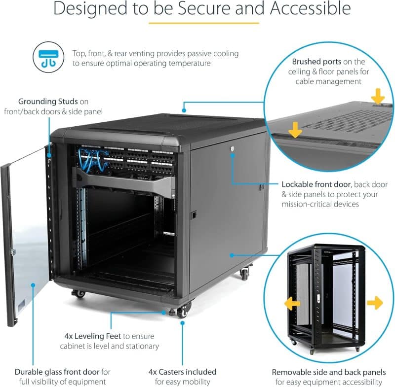 StarTech.com 4-Post Server Rack Cabinet - Image 18