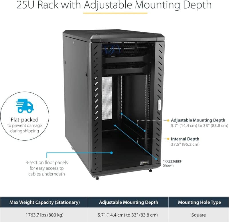 StarTech.com 4-Post Server Rack Cabinet - Image 23