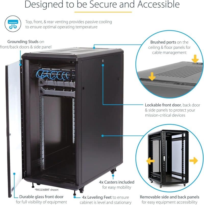 StarTech.com 4-Post Server Rack Cabinet - Image 24