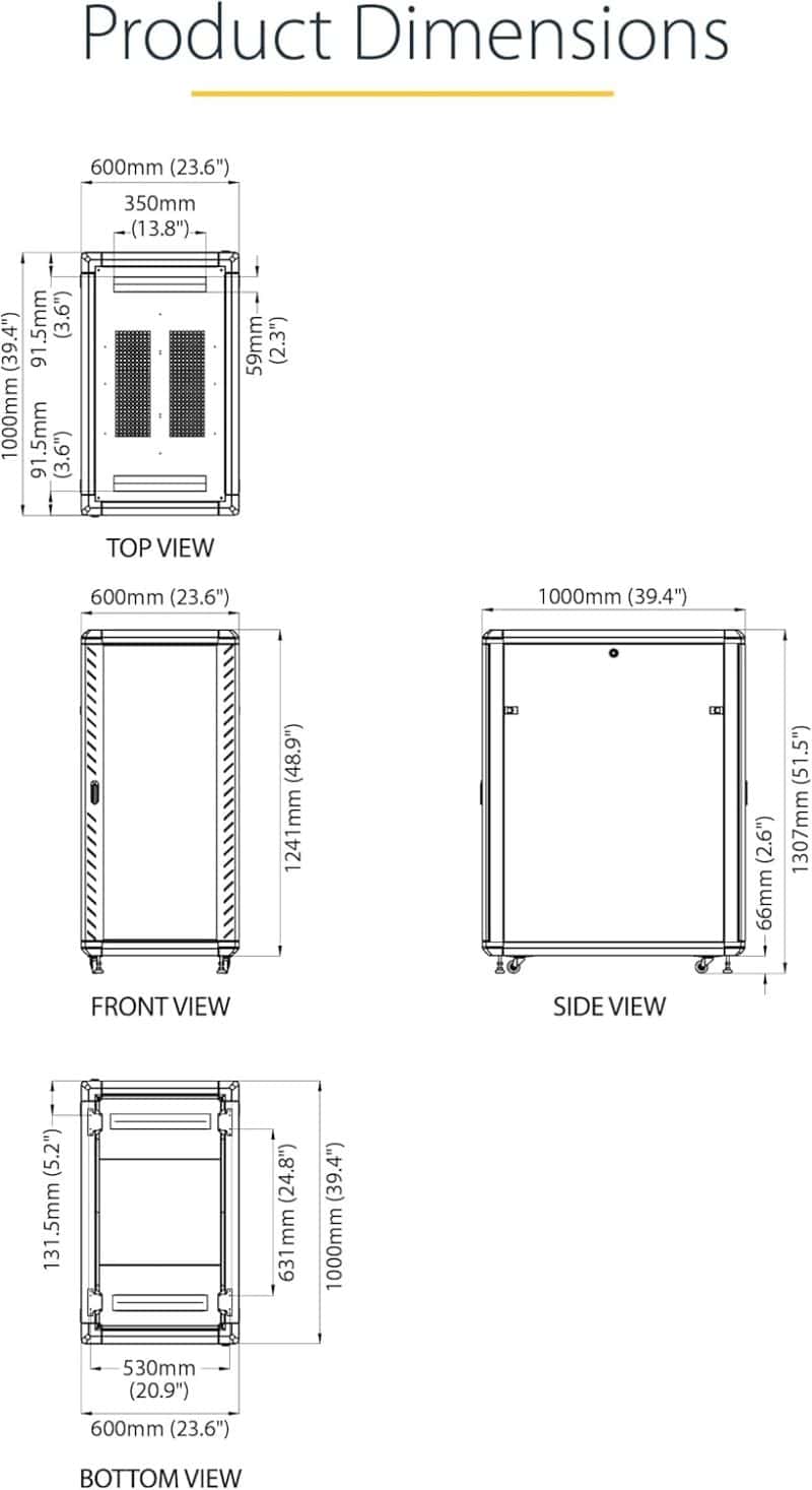 StarTech.com 4-Post Server Rack Cabinet - Image 25