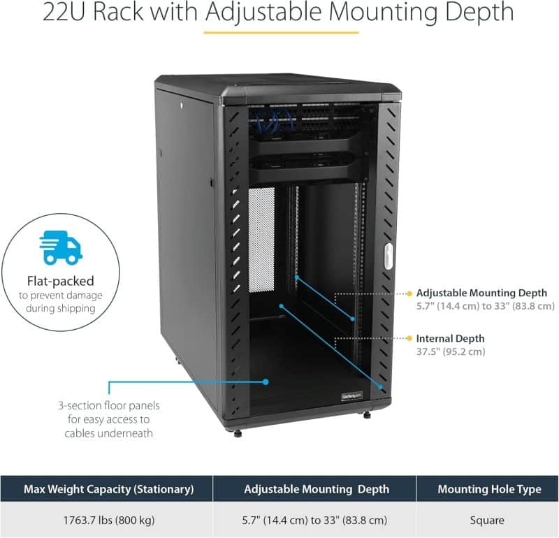 StarTech.com 4-Post Server Rack Cabinet - Image 28