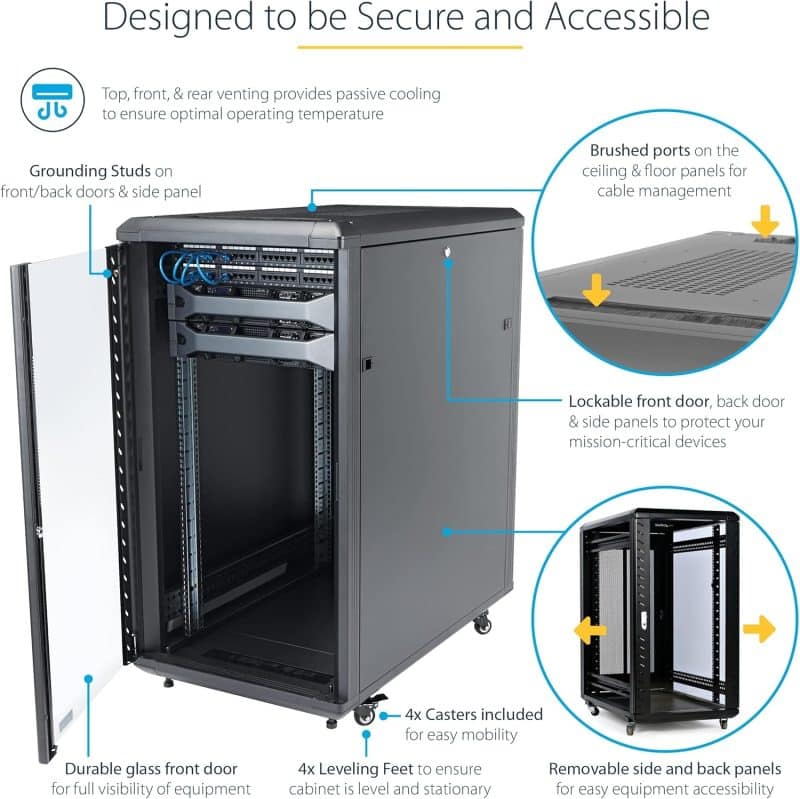 StarTech.com 4-Post Server Rack Cabinet - Image 29