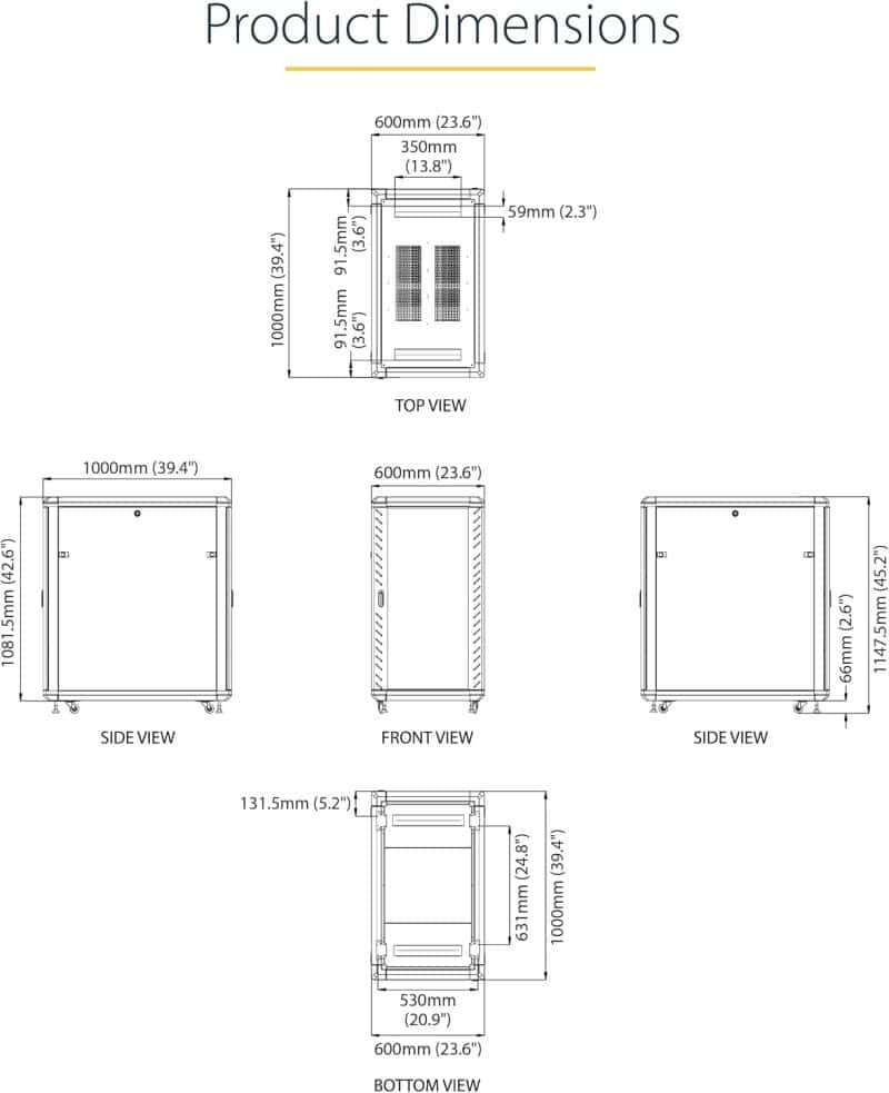 StarTech.com 4-Post Server Rack Cabinet - Image 31