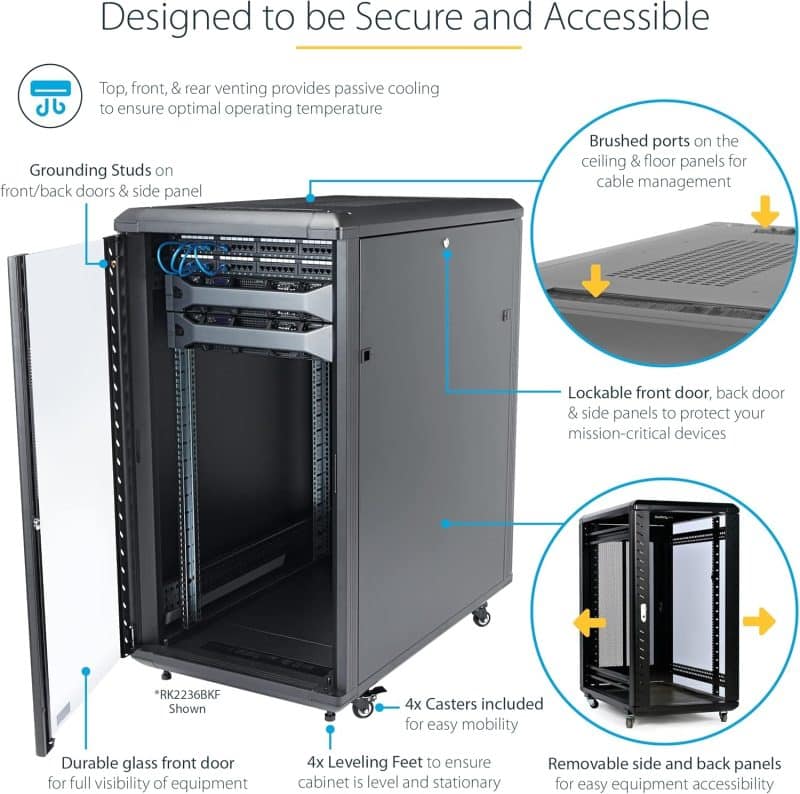 StarTech.com 4-Post Server Rack Cabinet - Image 33