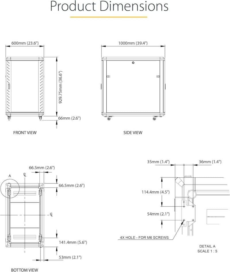 StarTech.com 4-Post Server Rack Cabinet - Image 34