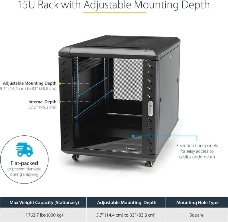 StarTech.com 4-Post Server Rack Cabinet - Image 53