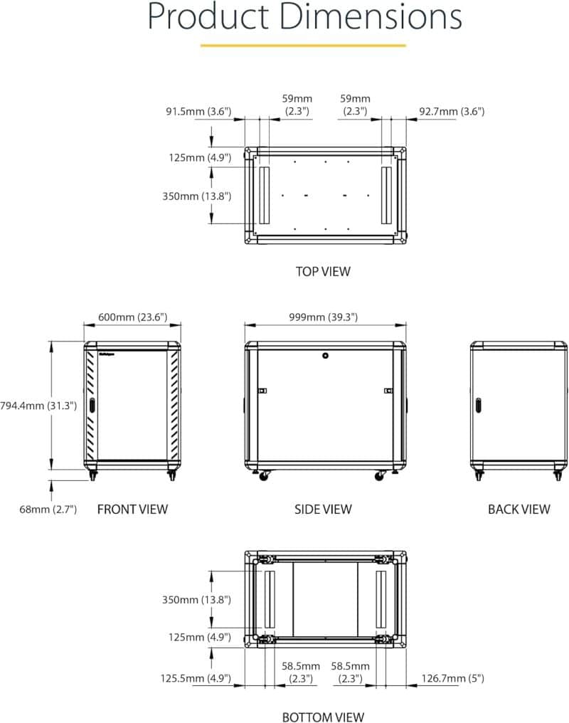 StarTech.com 4-Post Server Rack Cabinet - Image 55