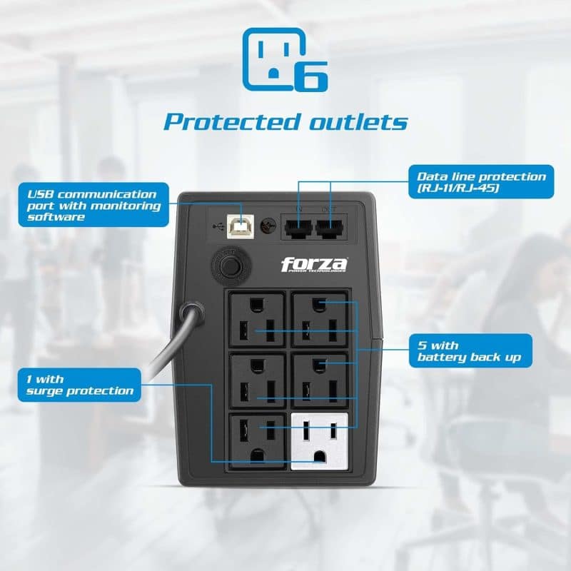 Forza Smart UPS Battery Backup & Surge Protector - Image 9