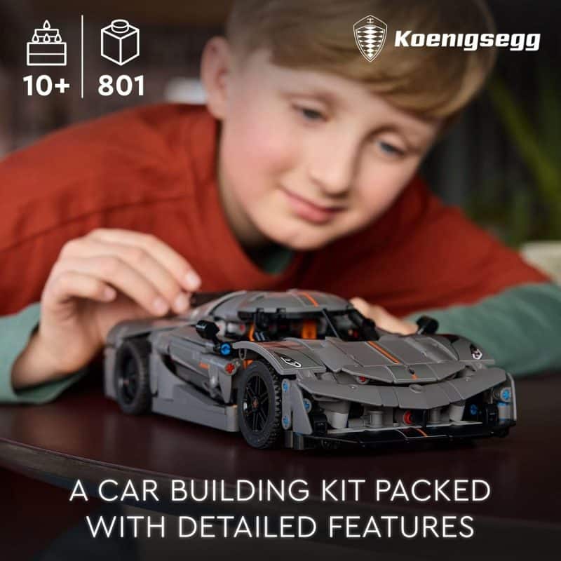 LEGO Technic Koenigsegg Jesko Absolut Grey Hypercar (42173) - Image 2